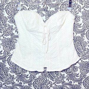 Guess Eyelet Corset Top